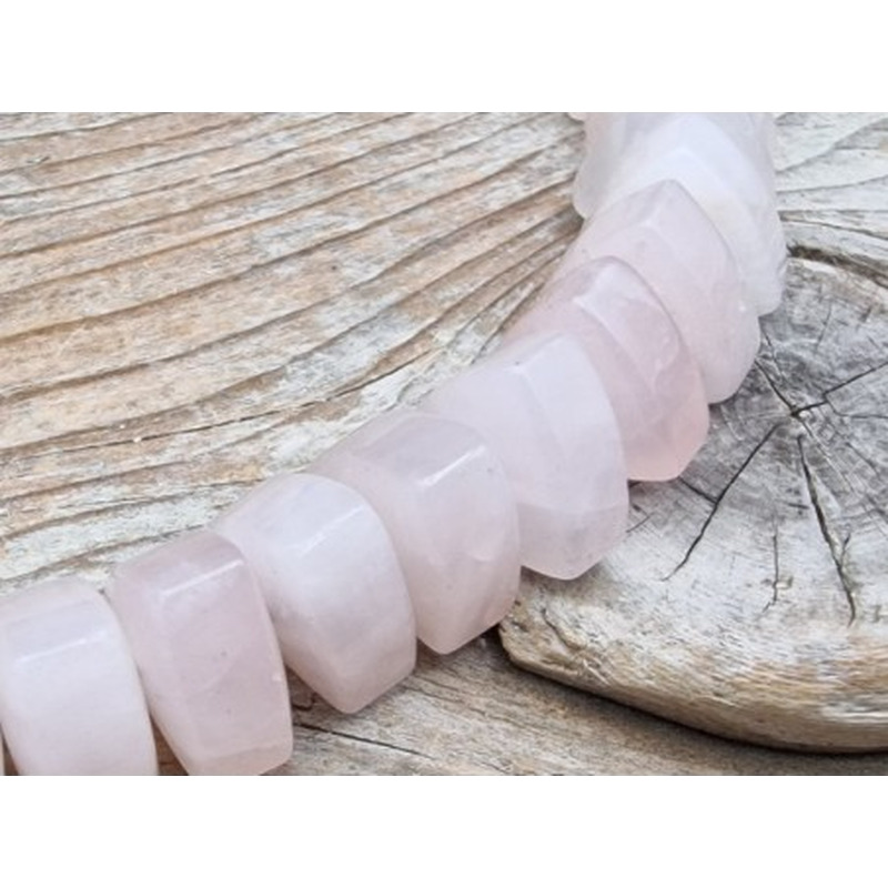 Rosenquarzkette 13x7mm