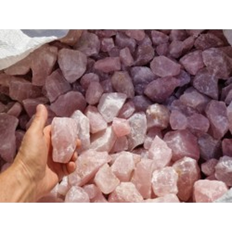 Rosenquarz Rohsteinmix (5kg)