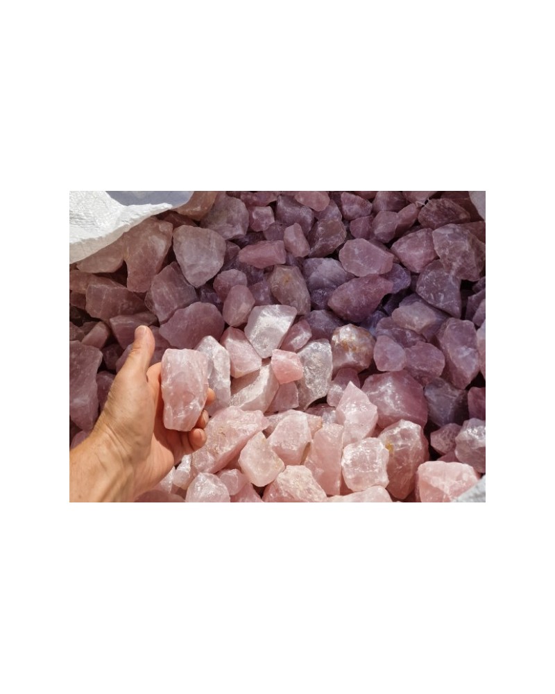 Rosenquarz Rohsteinmix (5kg)