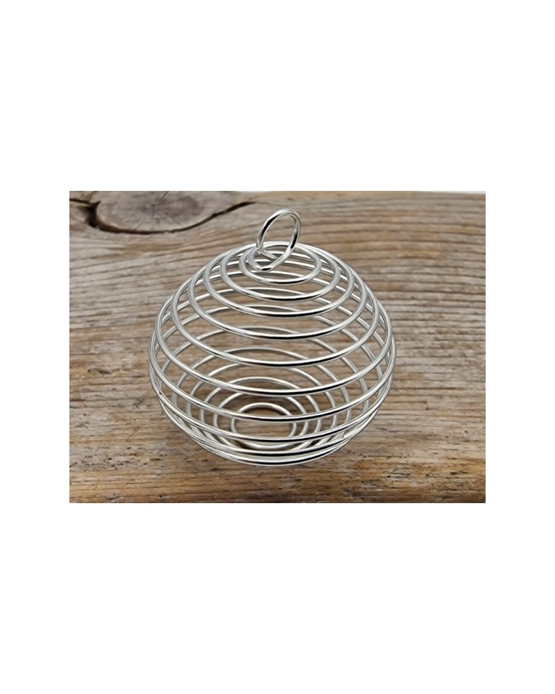 Spirale für Steine 30x35mm, Metall platinfarben