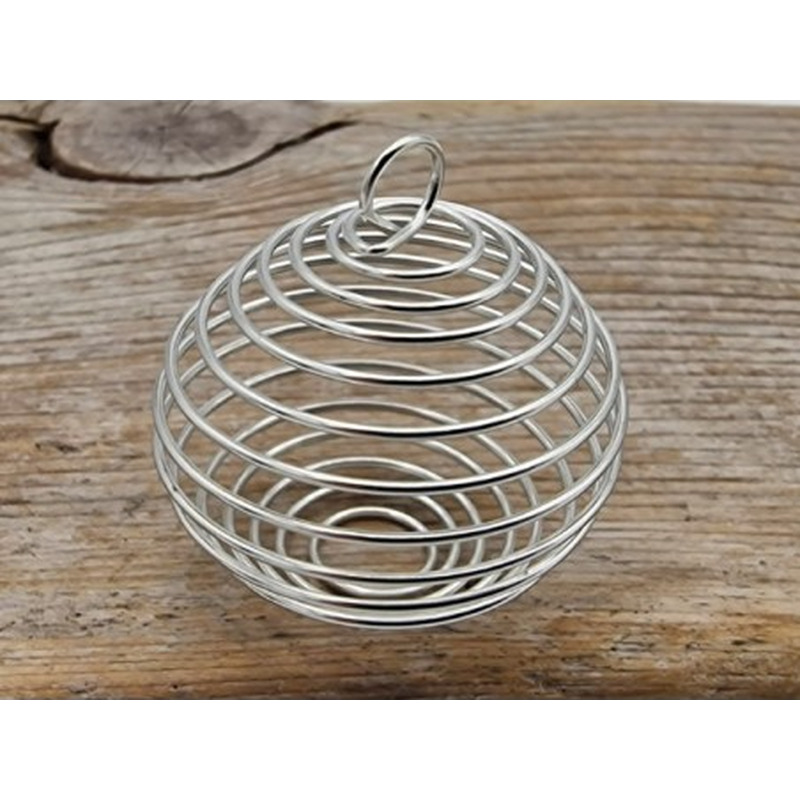 Spirale für Steine 30x35mm, Metall platinfarben