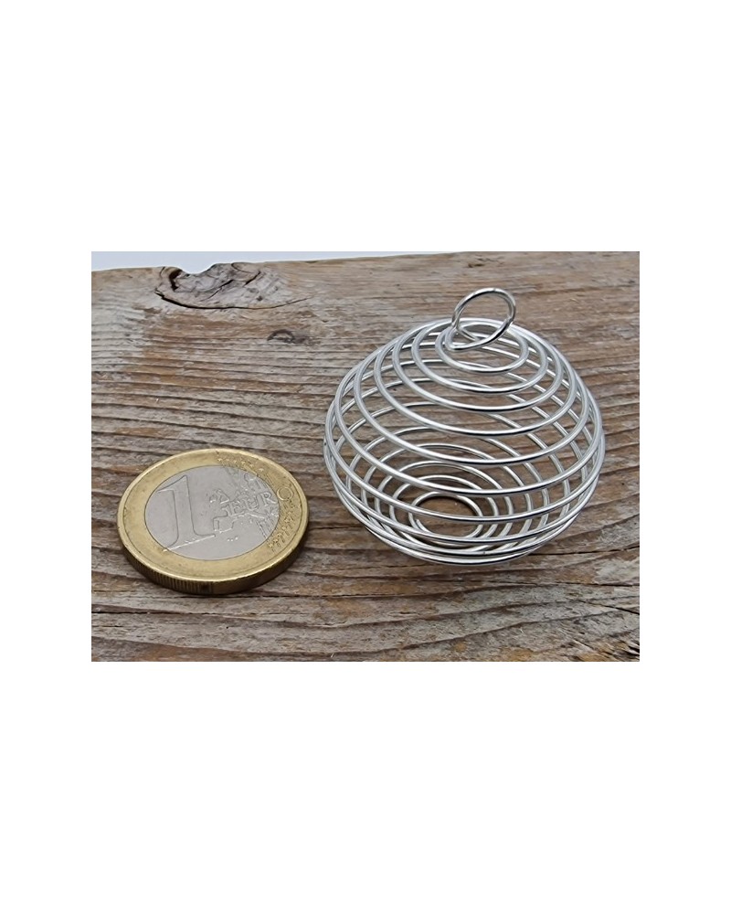 Spirale für Steine 30x35mm, Metall platinfarben