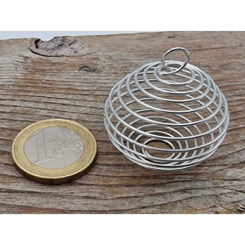Spirale für Steine 30x35mm, Metall platinfarben