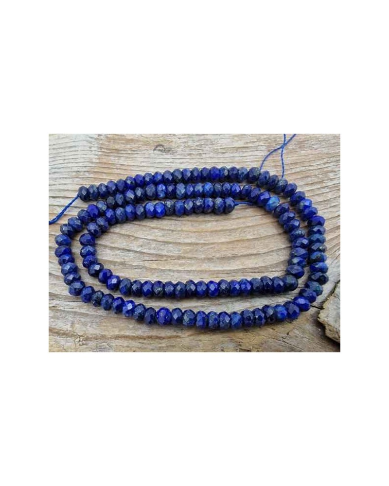 Lapislazulikette facettiert 5x3mm