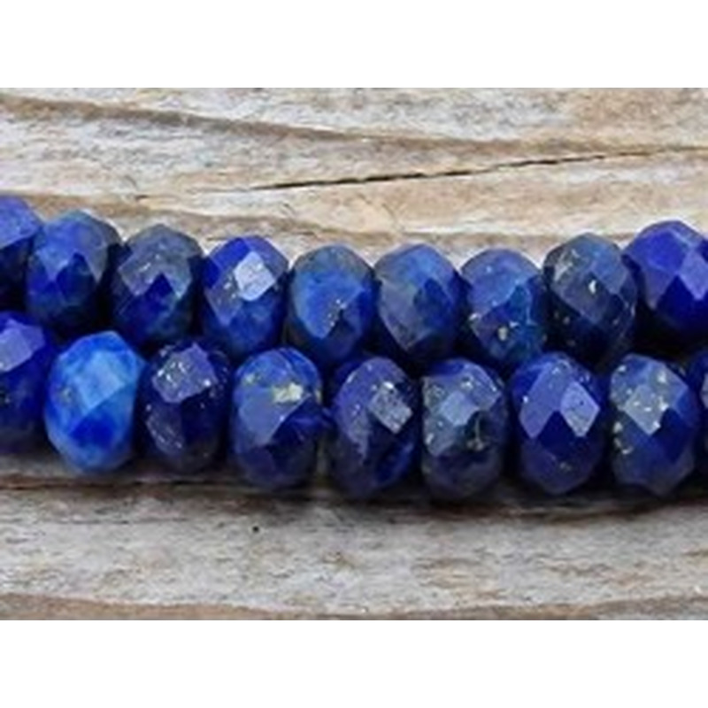 Lapislazulikette facettiert 5x3mm