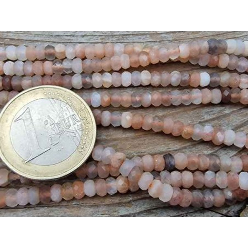 Mondsteintkette facettiert 4x2mm