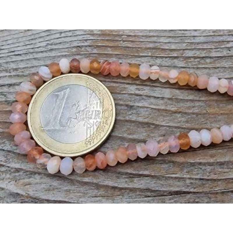 Aprikosenachatkette facettiert 4x2mm