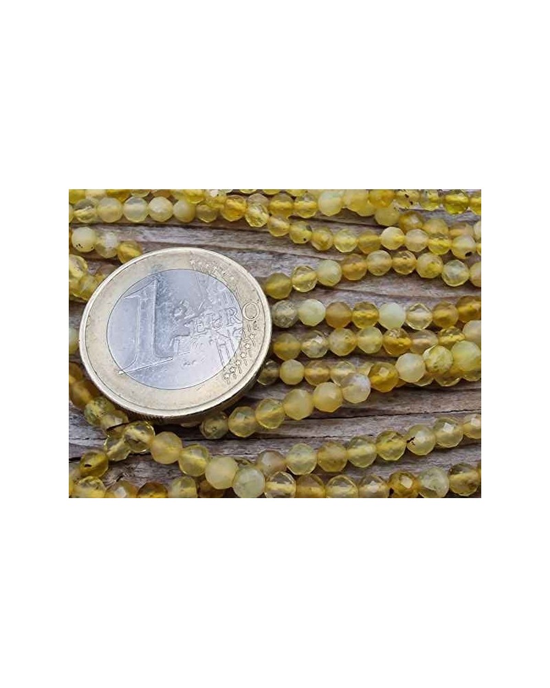 gelber Opalkette facettiert 3mm