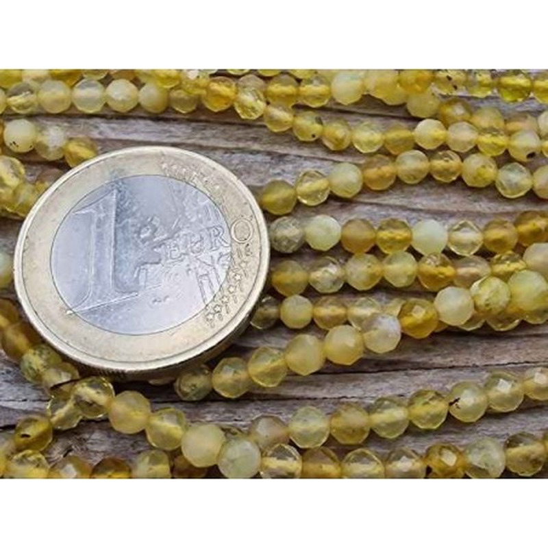 gelber Opalkette facettiert 3mm