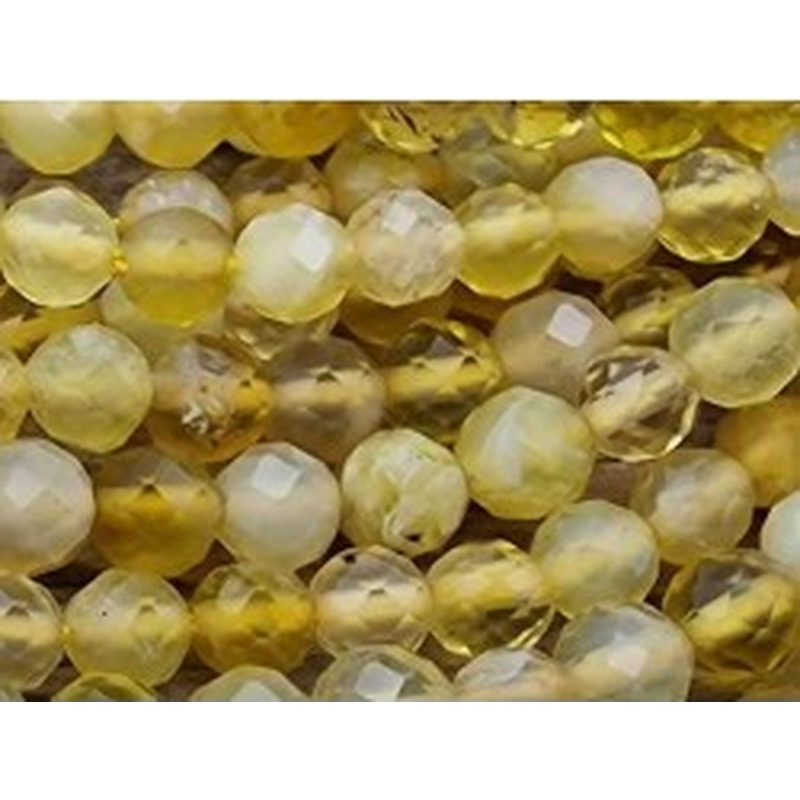 gelber Opalkette facettiert 3mm