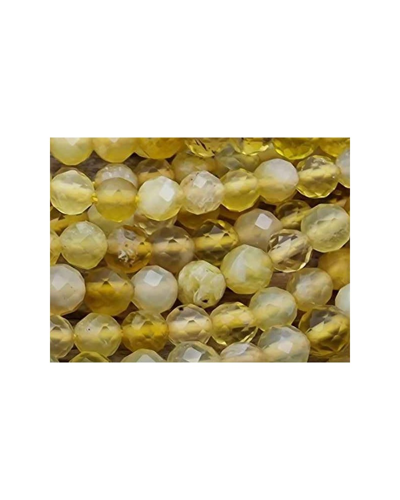 gelber Opalkette facettiert 3mm