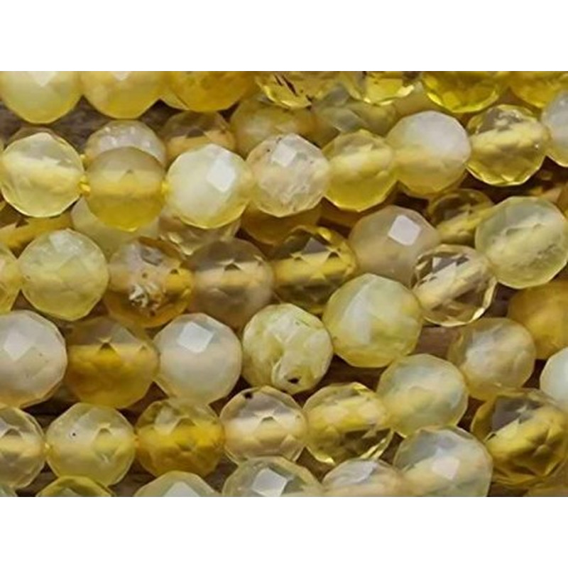 gelber Opalkette facettiert 3mm