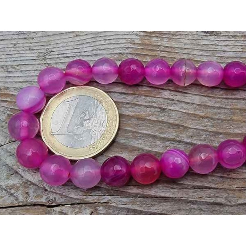 Achatkette rot facettiert 8mm
