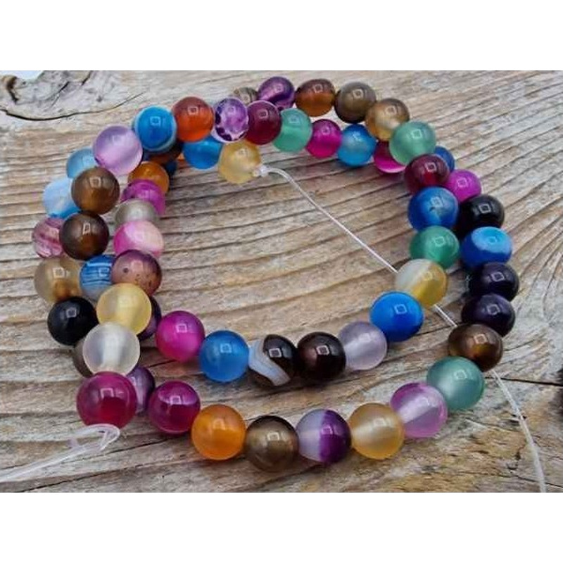 Achatkette Multicolor 6mm