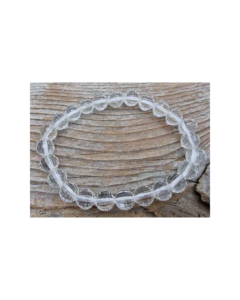 Bergkristall 8mm facettiert Armband