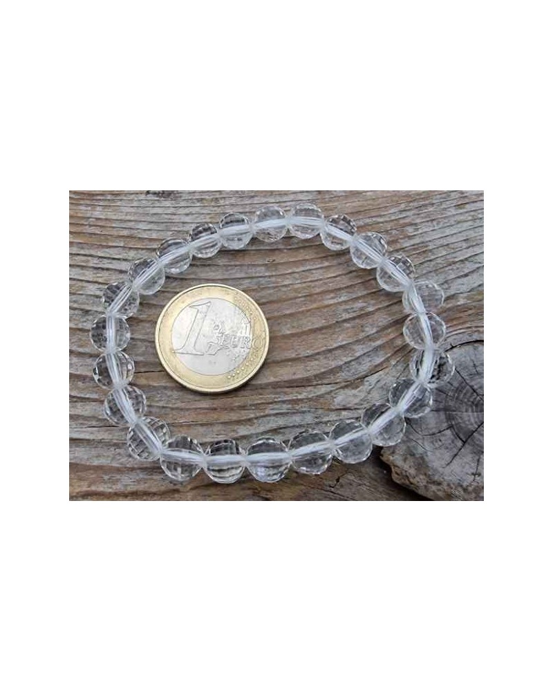 Bergkristall 8mm facettiert Armband