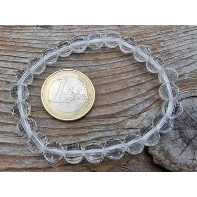 Bergkristall 8mm facettiert Armband