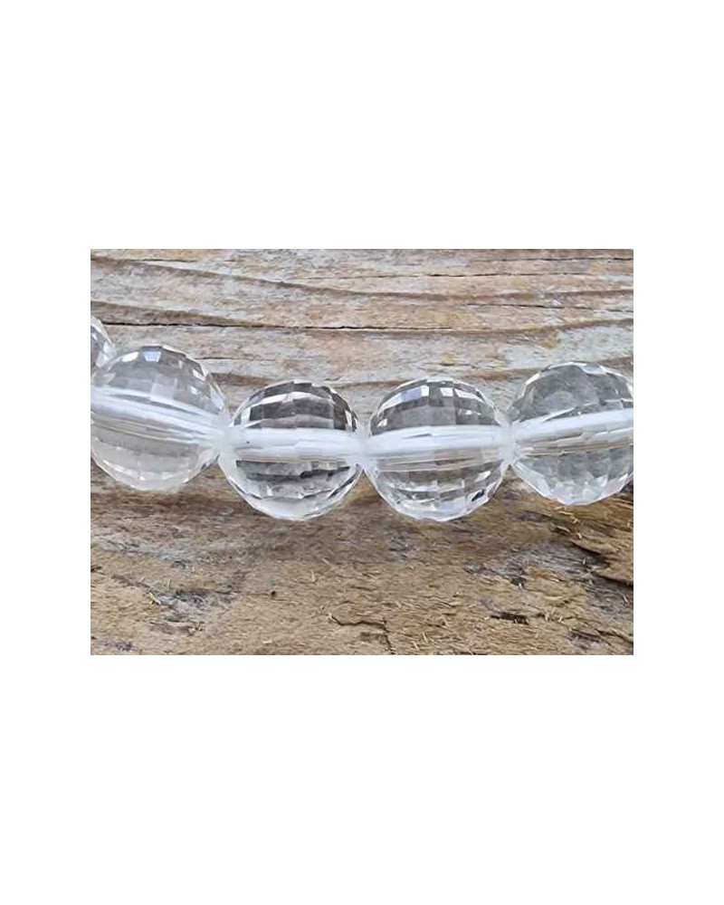 Bergkristall 8mm facettiert Armband