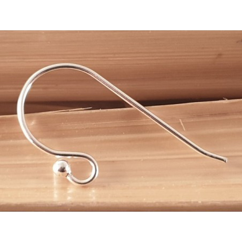 2 Stk. Ohrhaken 10mm, 925 Silber