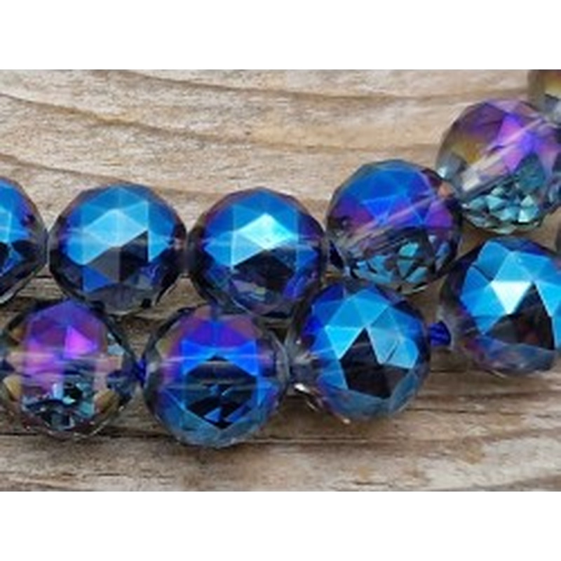 AquaAurakette facettiert 8mm