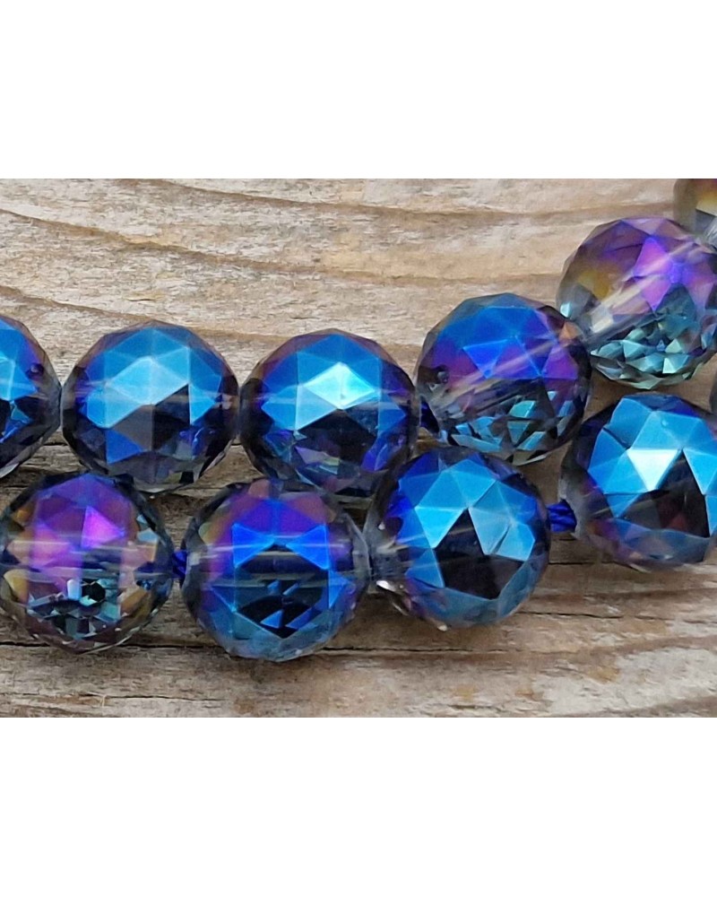 AquaAurakette facettiert 8mm
