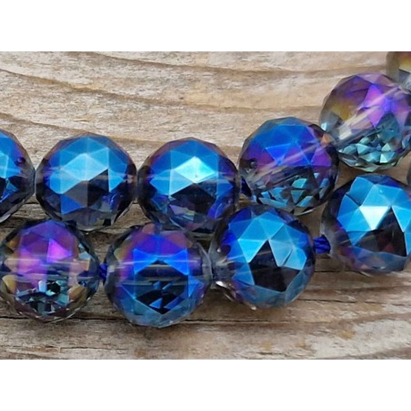 AquaAurakette facettiert 8mm