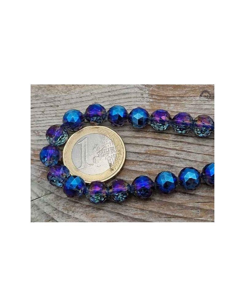 AquaAurakette facettiert 8mm
