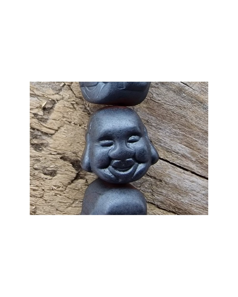 Blutsteinkette (Hämatit) Buddha 8mm