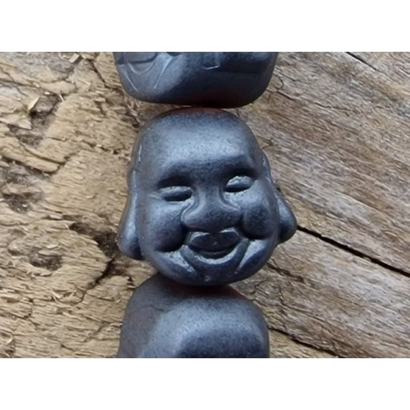 Blutsteinkette (Hämatit) Buddha 8mm