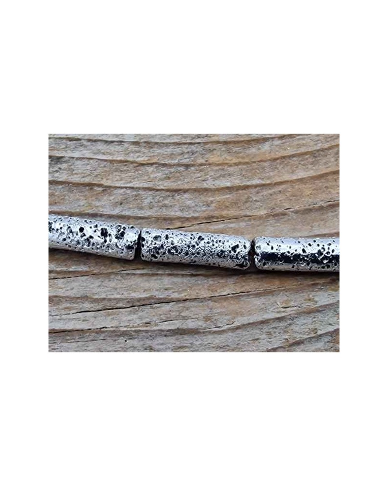 Blutsteinkette Silber(Hämatit) Lavalook 4x14mm