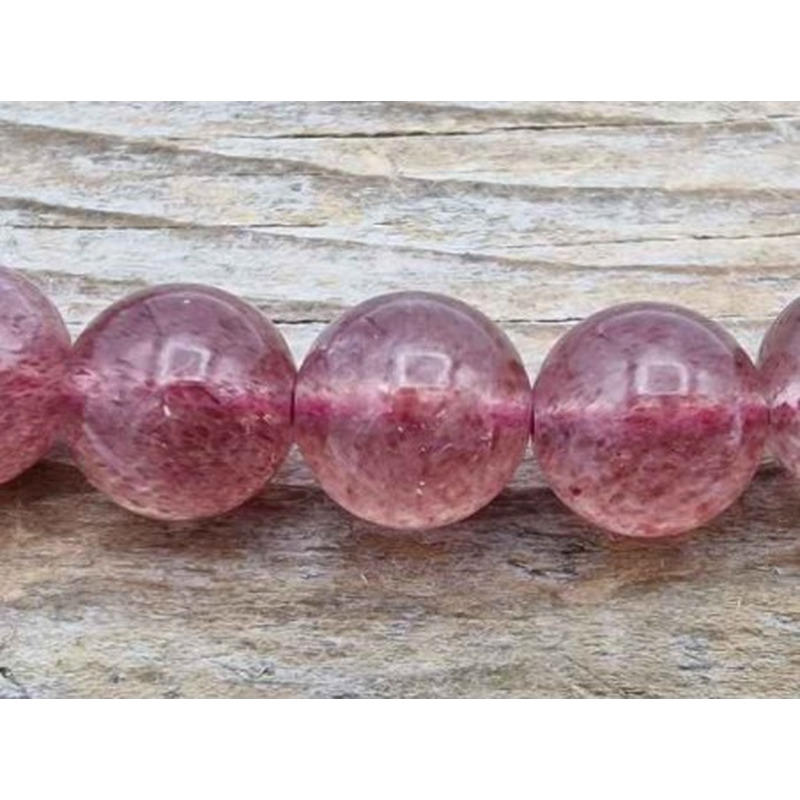 Erdbeerquarzkette 8mm