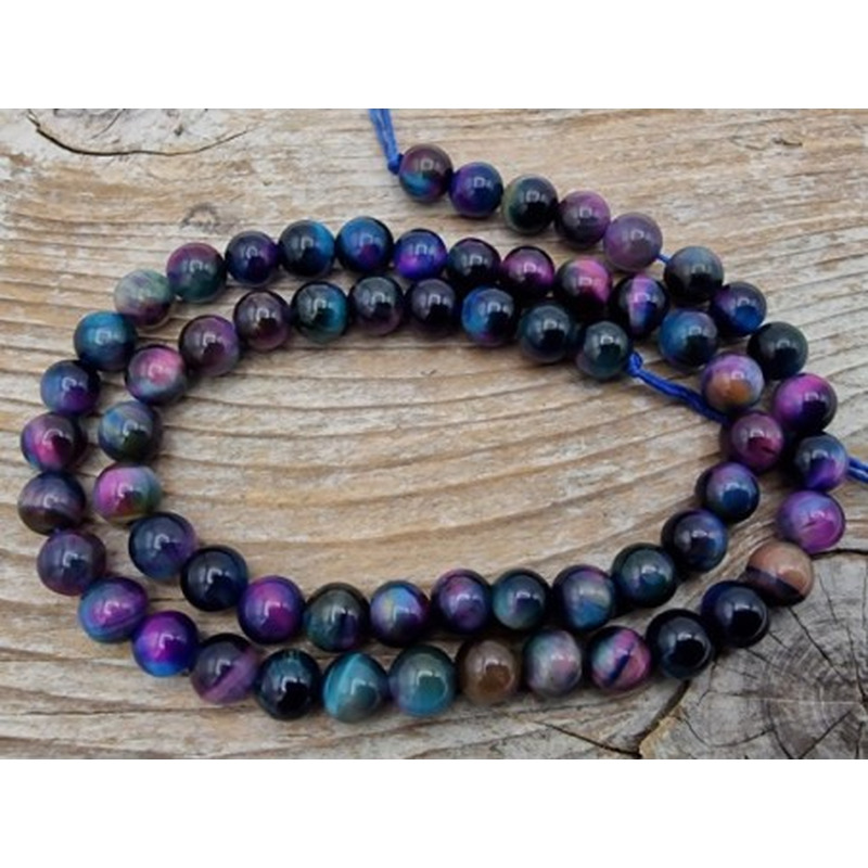 Tigeraugekette multicolor 6mm