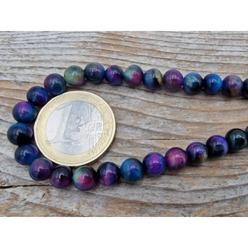 Tigeraugekette multicolor 6mm