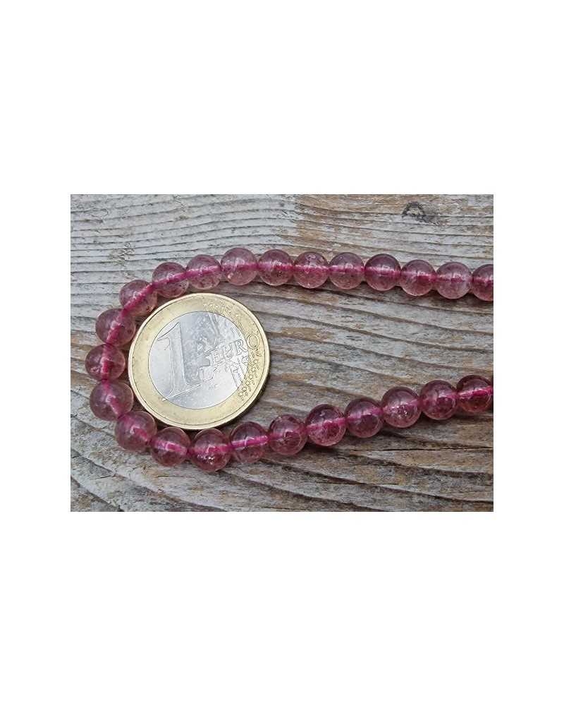 Erdbeerquarzkette 6mm