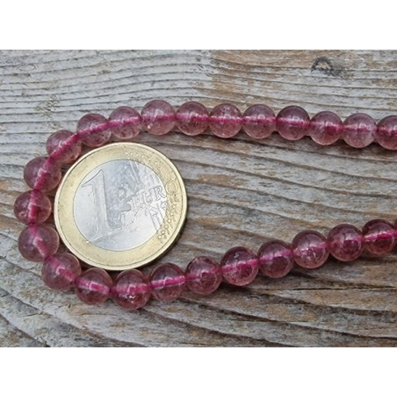 Erdbeerquarzkette 6mm