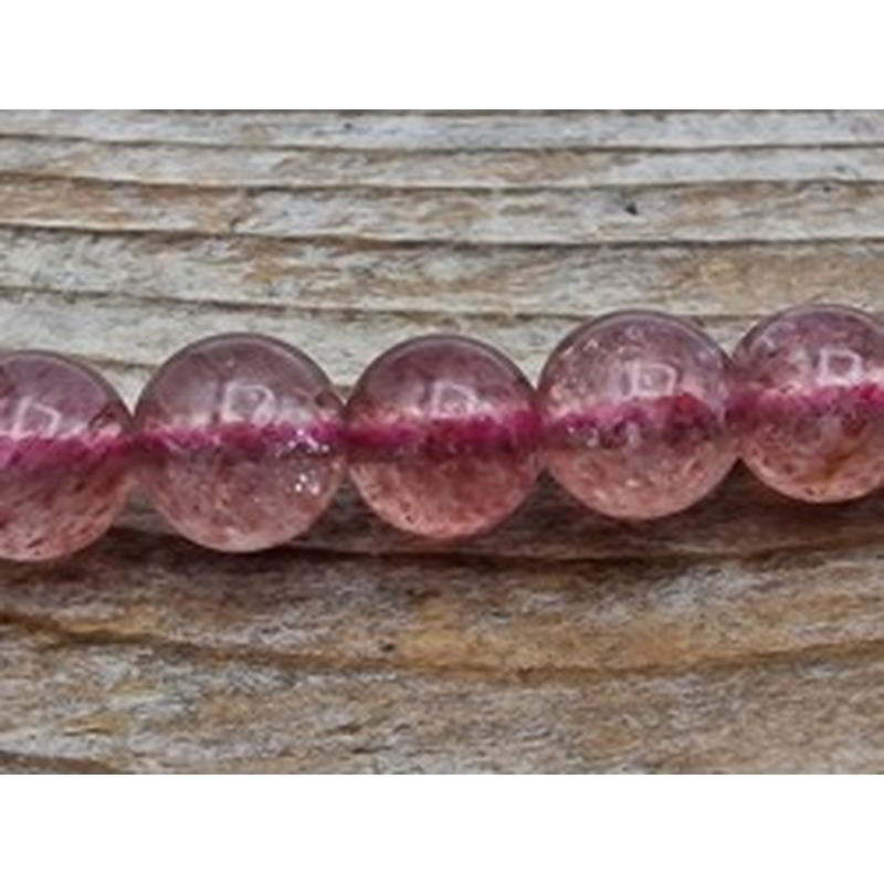 Erdbeerquarzkette 6mm