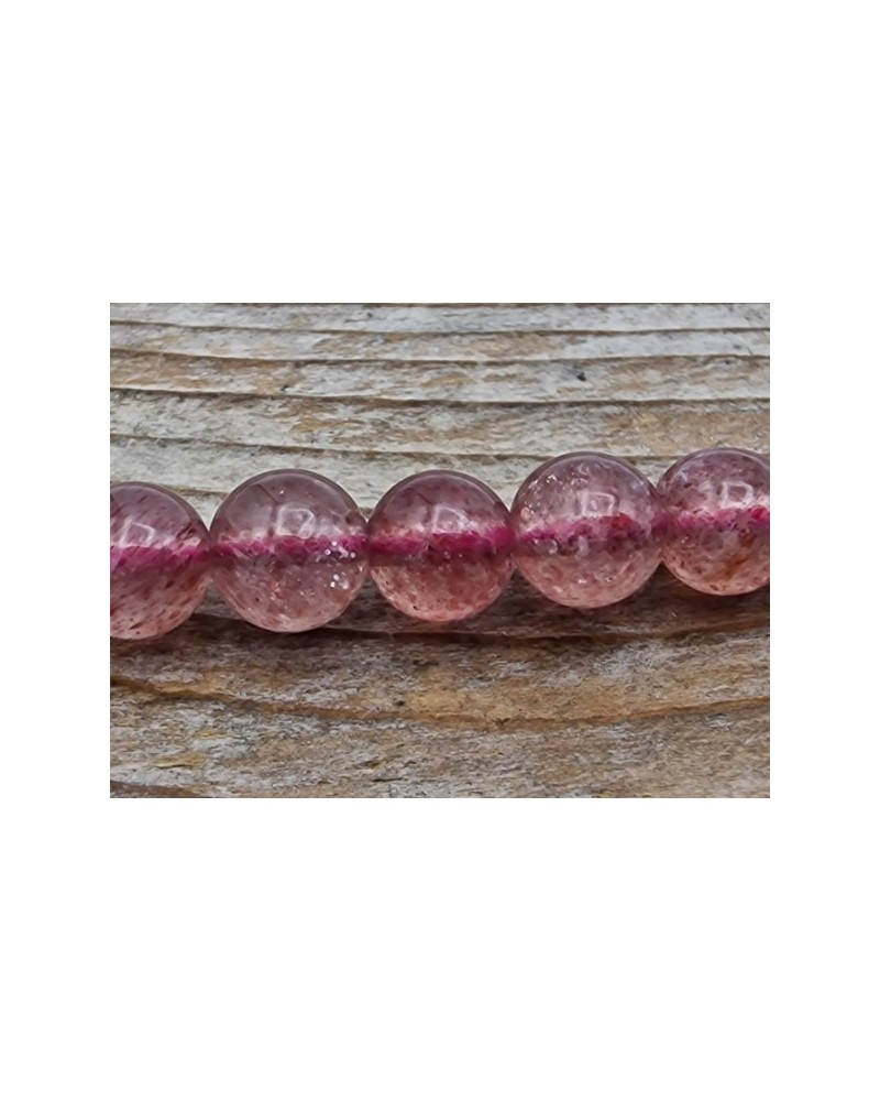 Erdbeerquarzkette 6mm