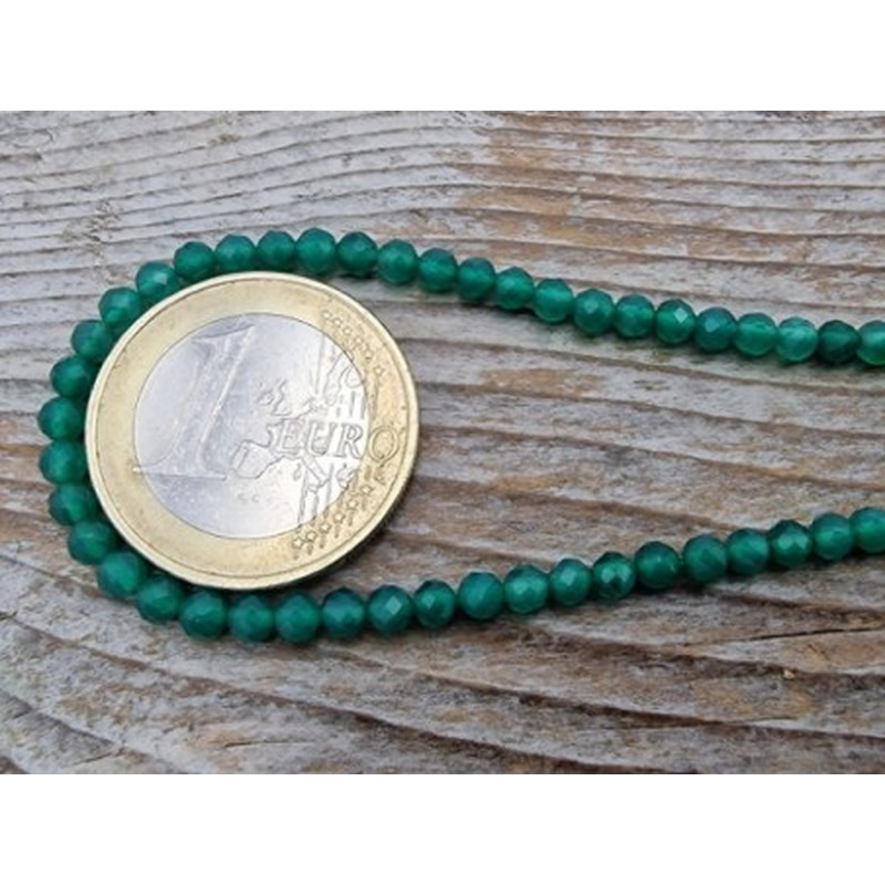 Achatkette grün facettiert 3mm