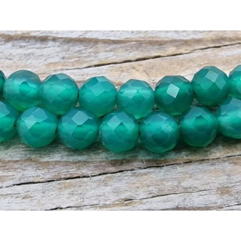 Achatkette grün facettiert 3mm