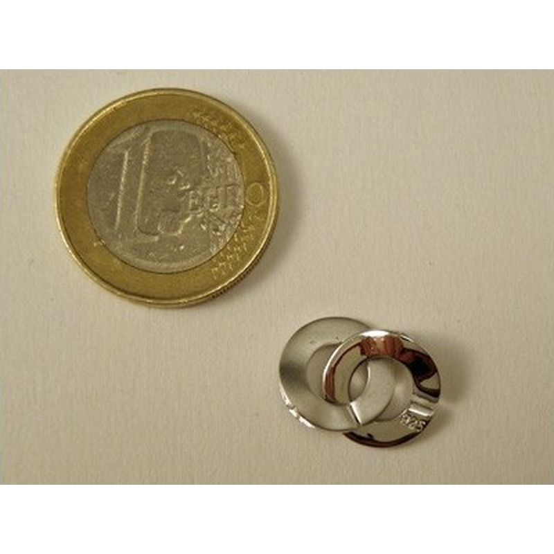 Schliesse 12x18mm Silber rhodiniert