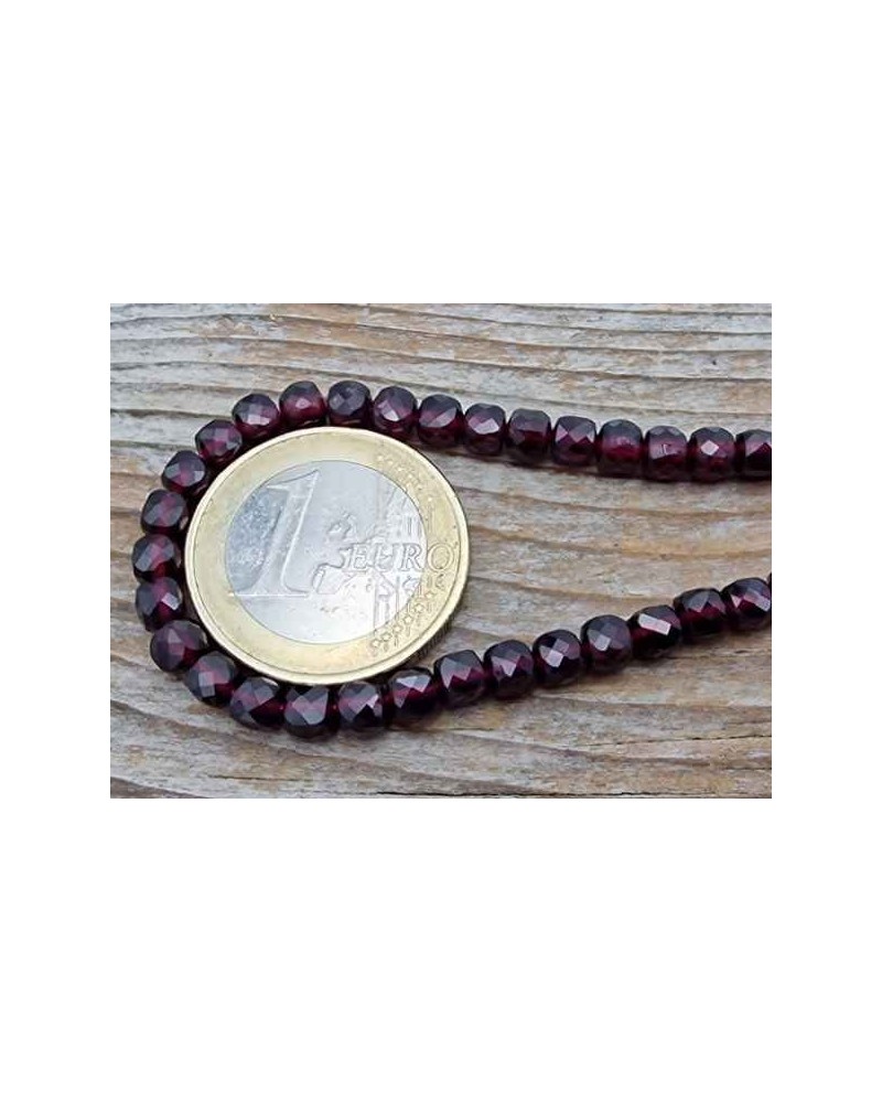 Granatkette facettiert 4x4mm