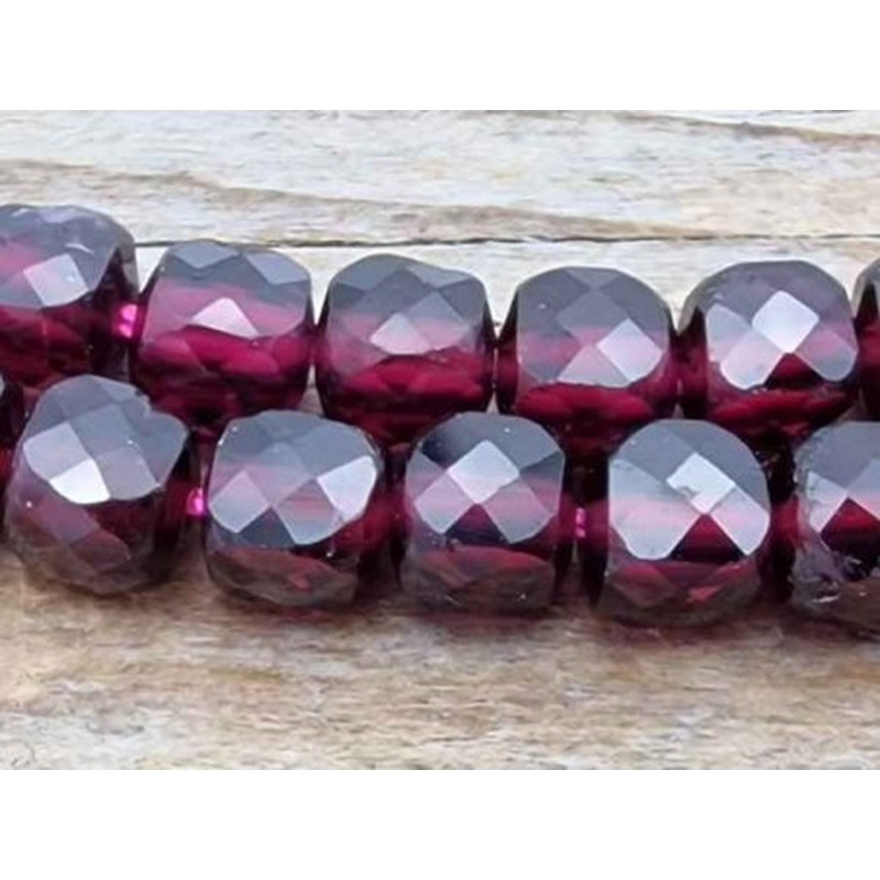 Granatkette facettiert 4x4mm