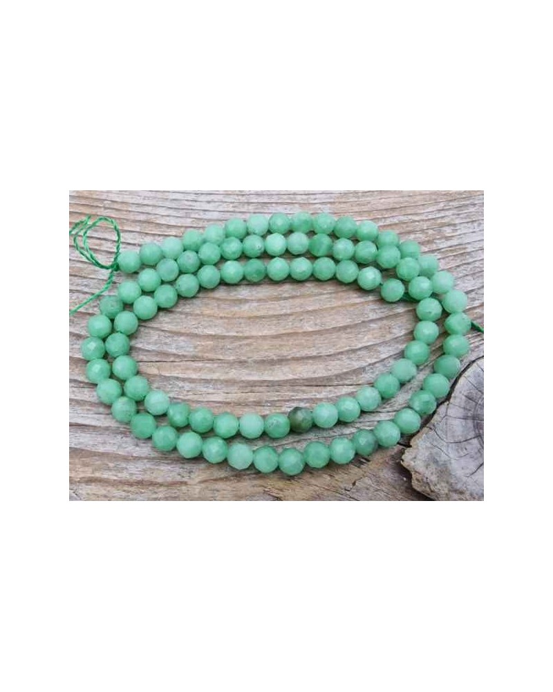 grüner Angelit facettiert 4mm