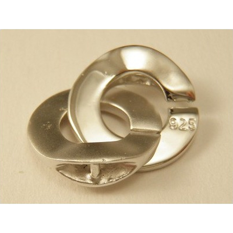 Schliesse 12x18mm Silber rhodiniert