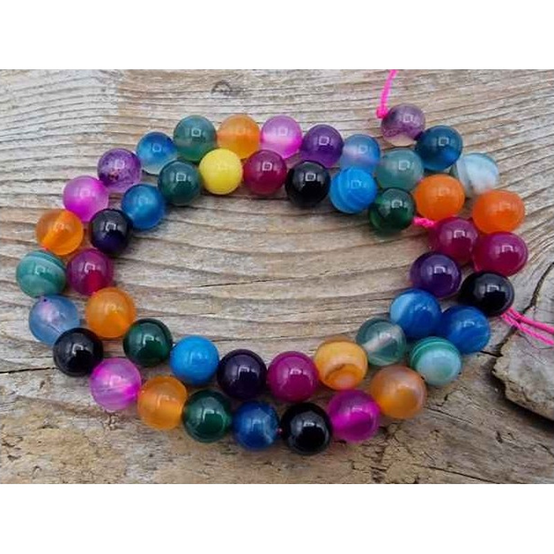 Achatkette Multicolor 8mm