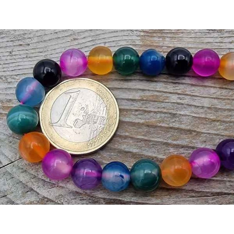 Achatkette Multicolor 8mm