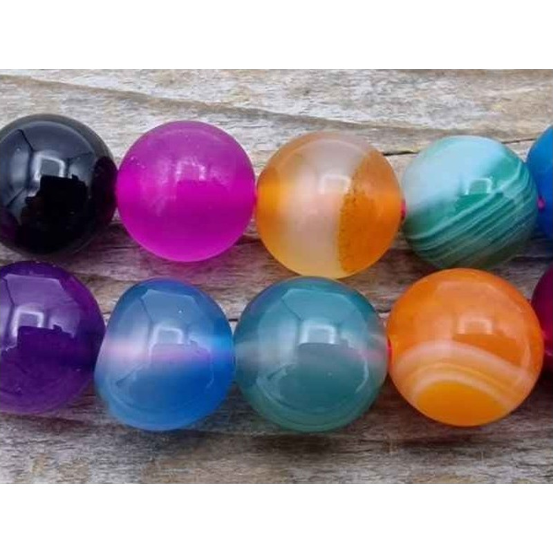 Achatkette Multicolor 8mm
