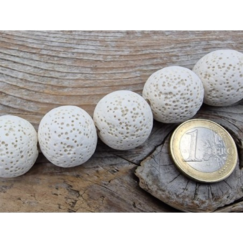 Lavakette weiß 20mm
