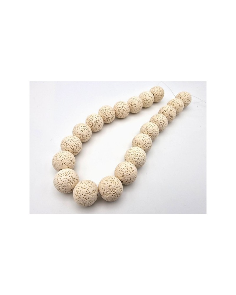 Lavakette weiß 20mm