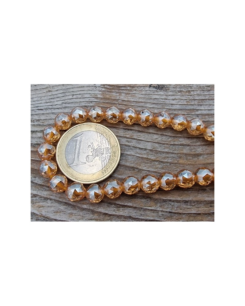 Bergkristallkette gelasert, facettiert 6mm